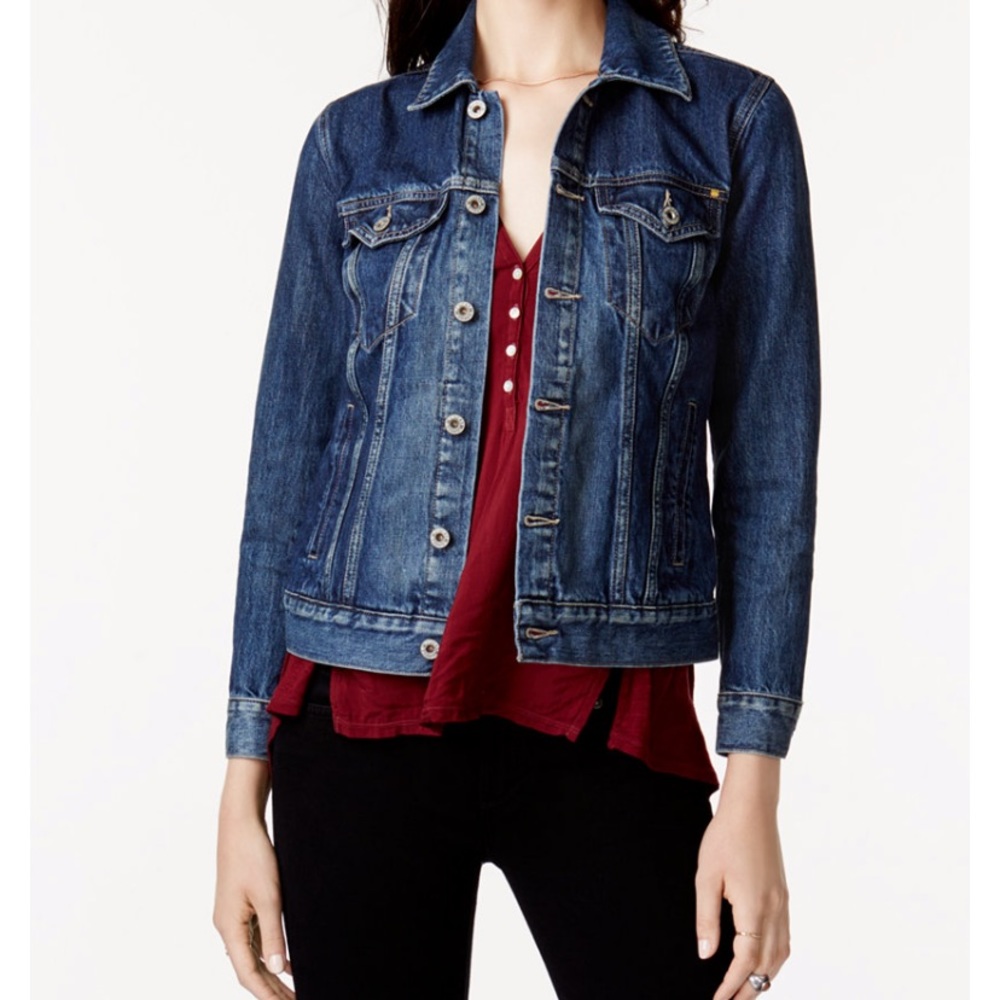 Blue Tucker Women's Medium Med Washed Jacket